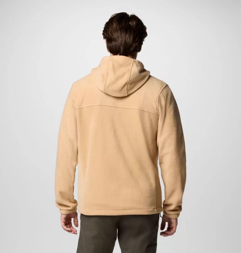 moletom masculino steens mountain com zíper frontal e capuz de lã.