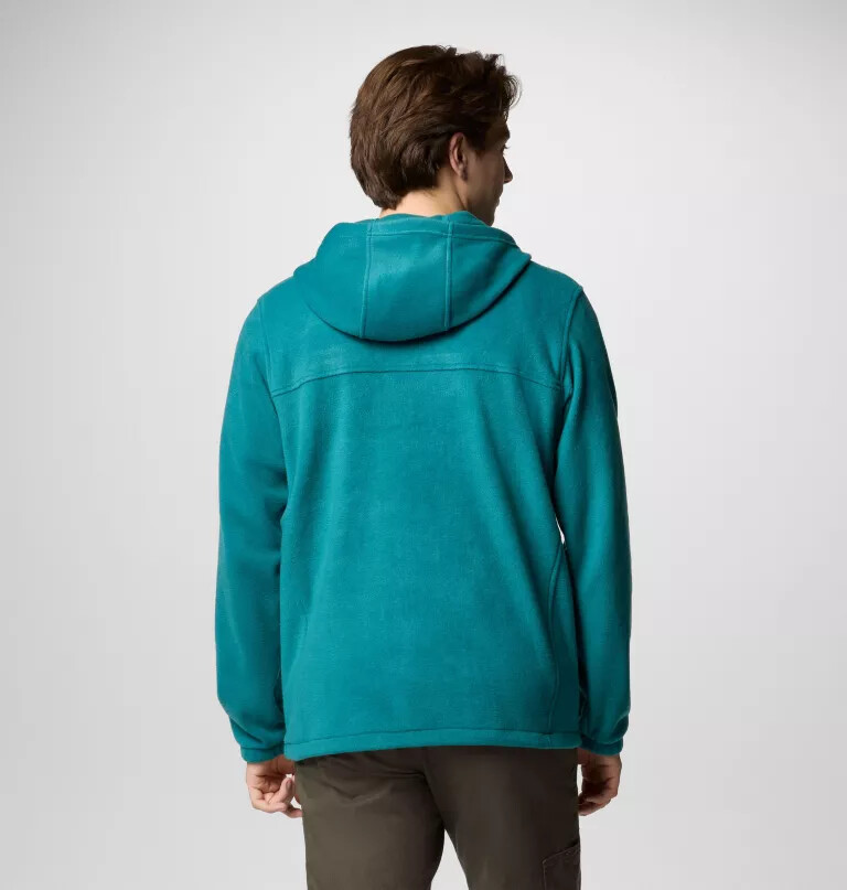 moletom masculino steens mountain com zíper frontal e capuz de lã.