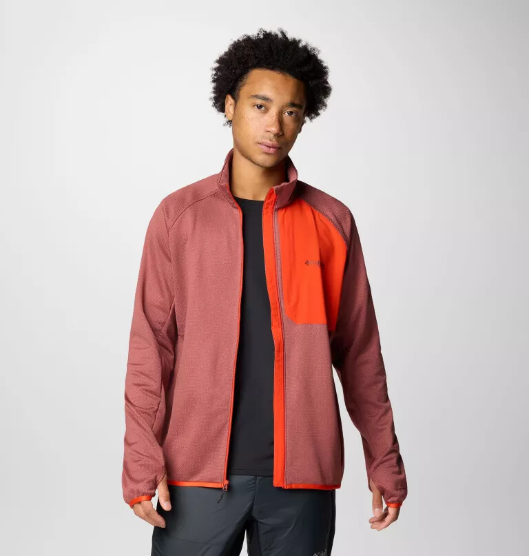 jaqueta masculina triple canyon grid fleece ii com zíper completo
