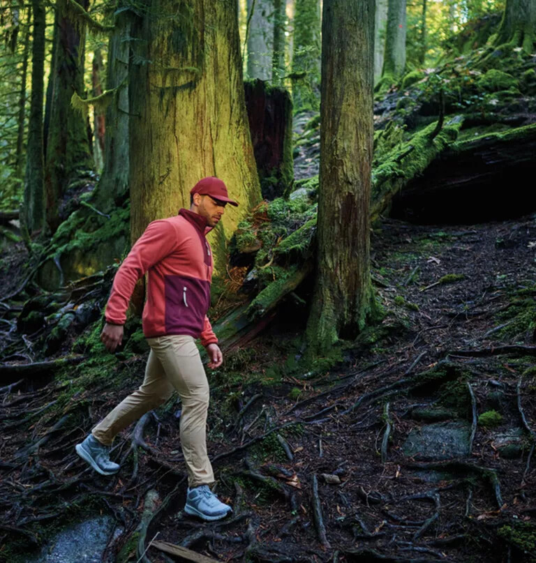 casaco de lã polar masculino sequoia grove com zíper frontal