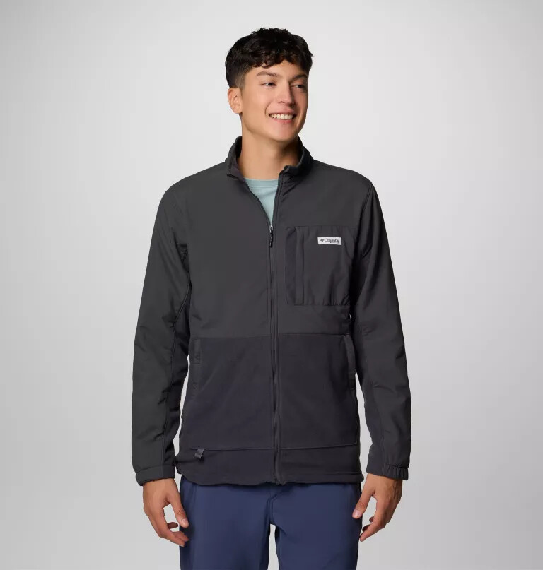 jaqueta fleece masculina pfg uncharted com zíper completo