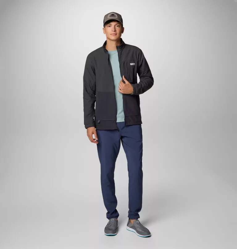 jaqueta fleece masculina pfg uncharted com zíper completo