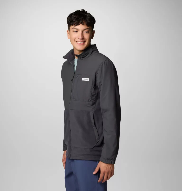 jaqueta fleece masculina pfg uncharted com zíper completo