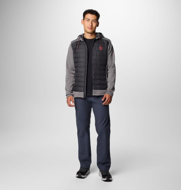 moletom com capuz híbrido masculino universitário out-shield - ohio state