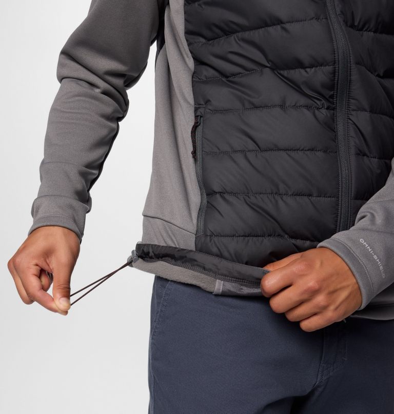 moletom com capuz híbrido masculino universitário out-shield - ohio state