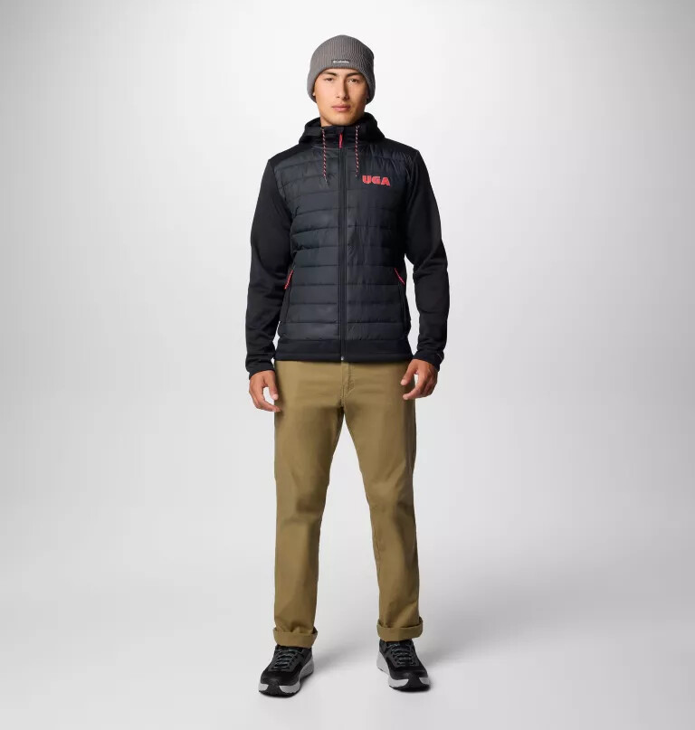 moletom com capuz híbrido masculino universitário out-shield - geórgia
