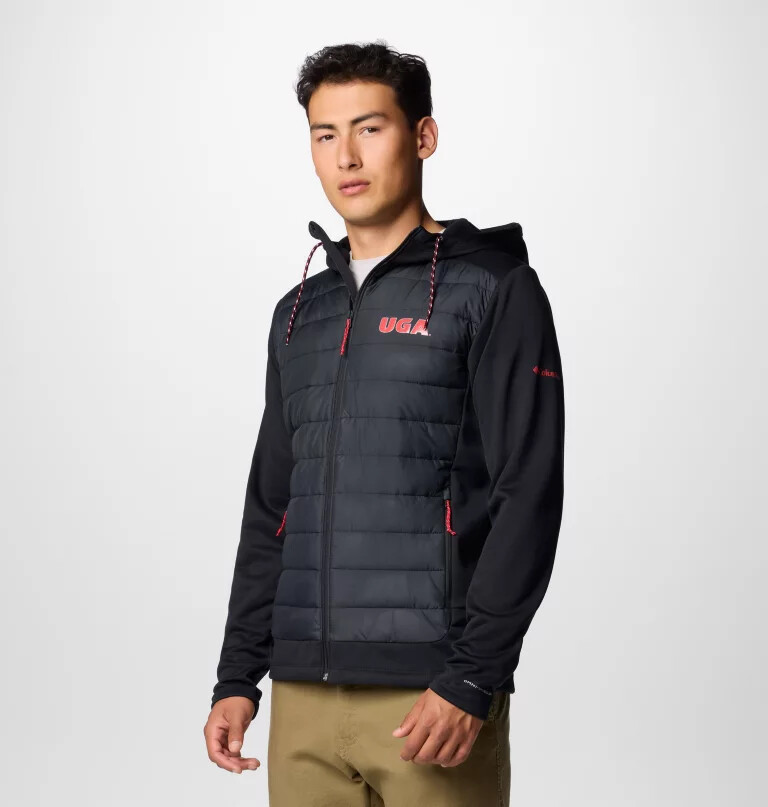 moletom com capuz híbrido masculino universitário out-shield - geórgia