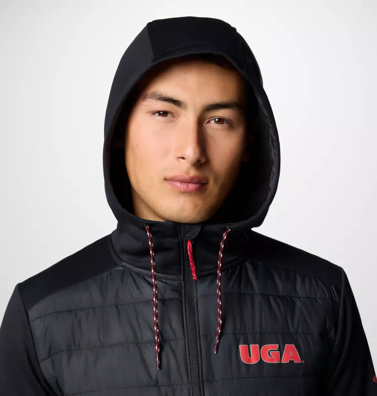 moletom com capuz híbrido masculino universitário out-shield - geórgia