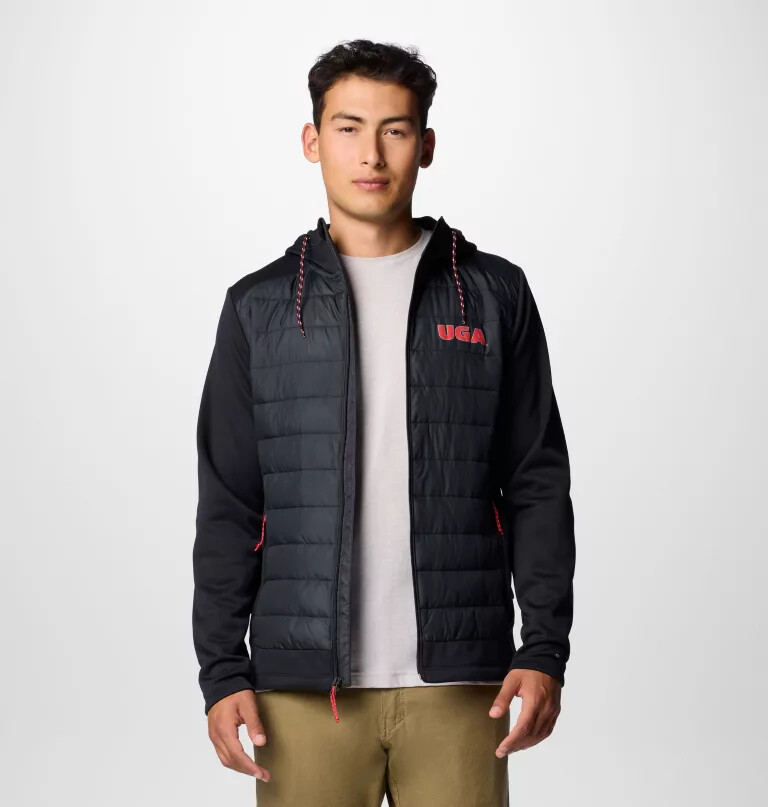 moletom com capuz híbrido masculino universitário out-shield - geórgia