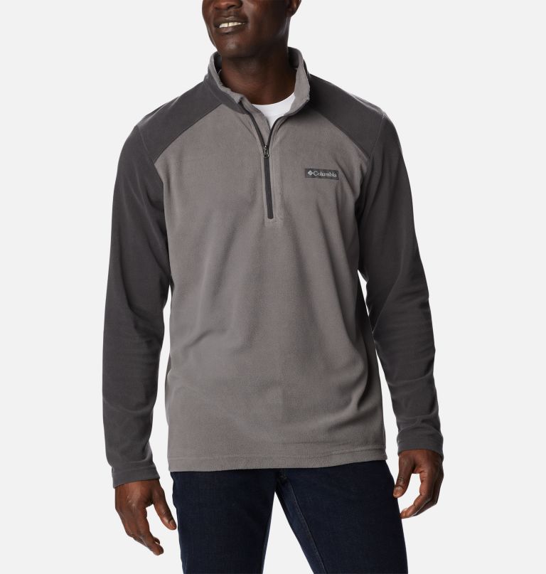 blusa de lã polar lake aloha com meio zíper para homens - tamanho alto