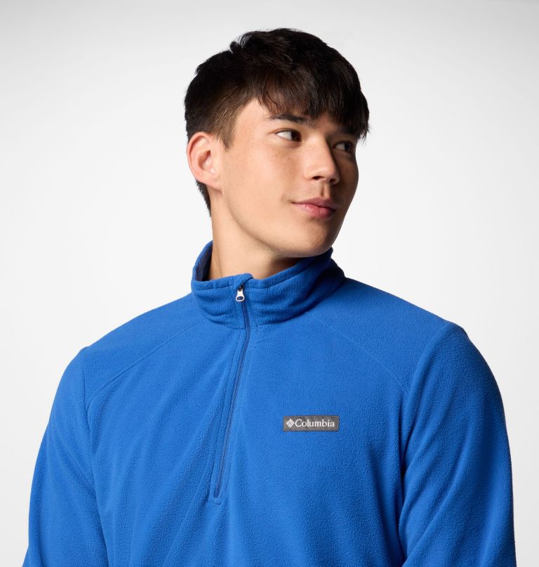 blusa de lã polar lake aloha com meio zíper para homens - tamanho alto