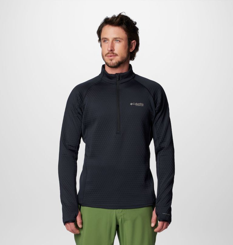blusa de moletom masculina crystal leaf omni-heat helix com meio zíper