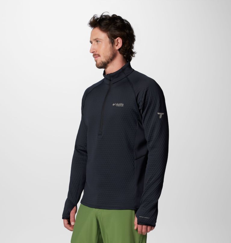 blusa de moletom masculina crystal leaf omni-heat helix com meio zíper