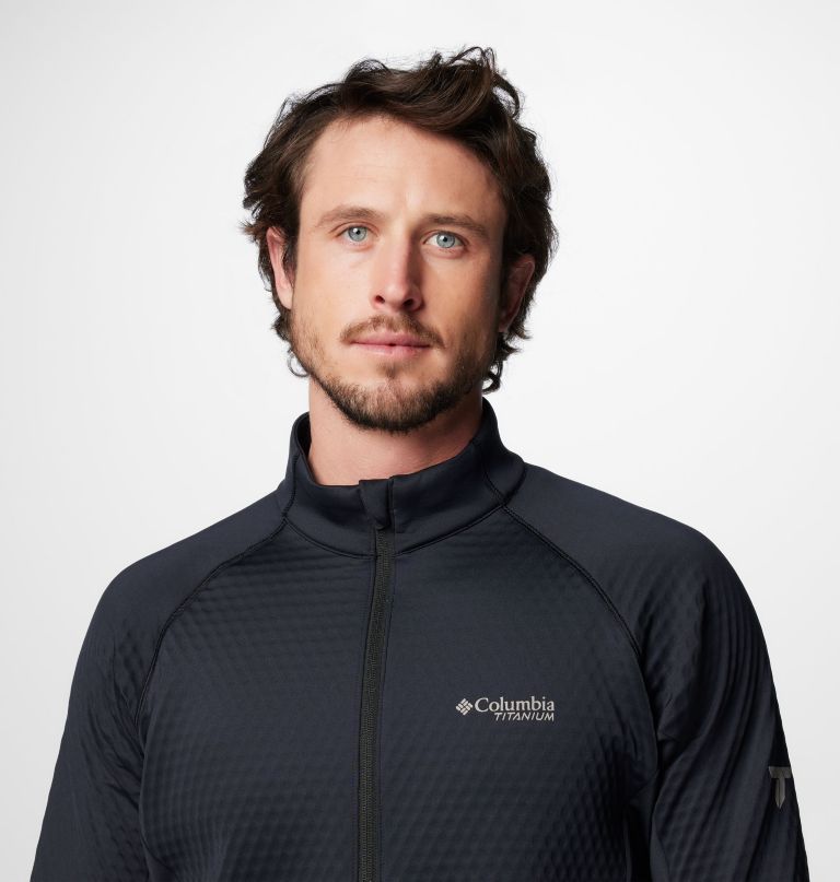 blusa de moletom masculina crystal leaf omni-heat helix com meio zíper