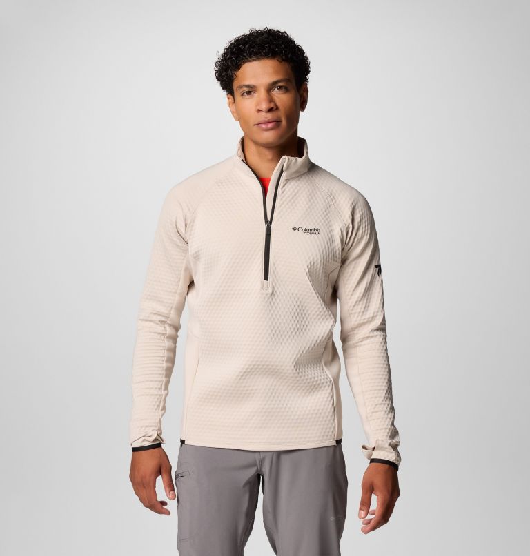 blusa de moletom masculina crystal leaf omni-heat helix com meio zíper