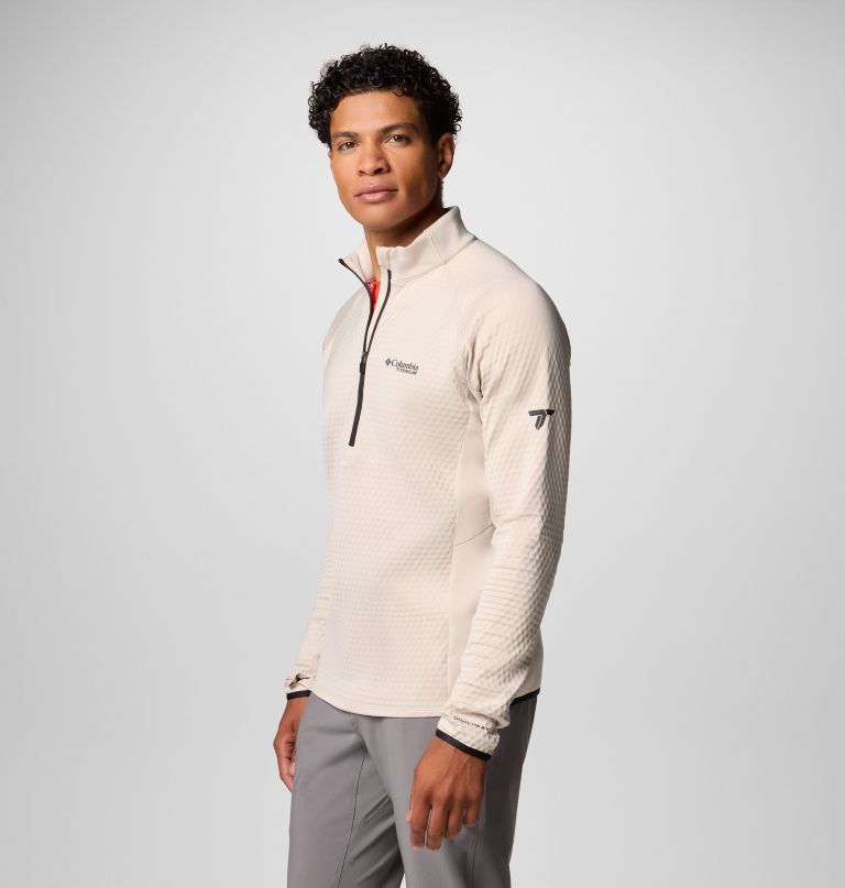 blusa de moletom masculina crystal leaf omni-heat helix com meio zíper