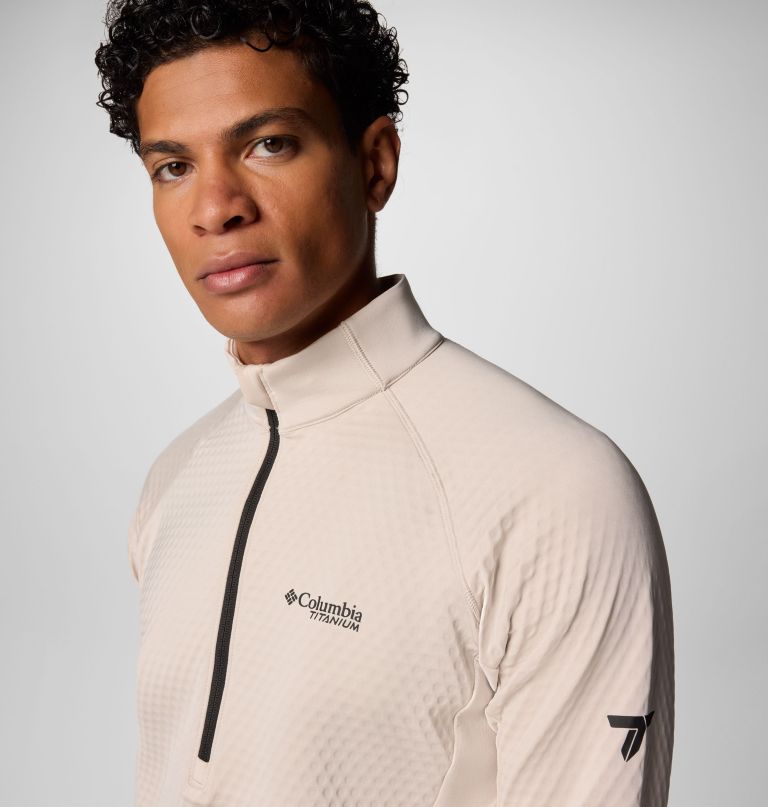 blusa de moletom masculina crystal leaf omni-heat helix com meio zíper