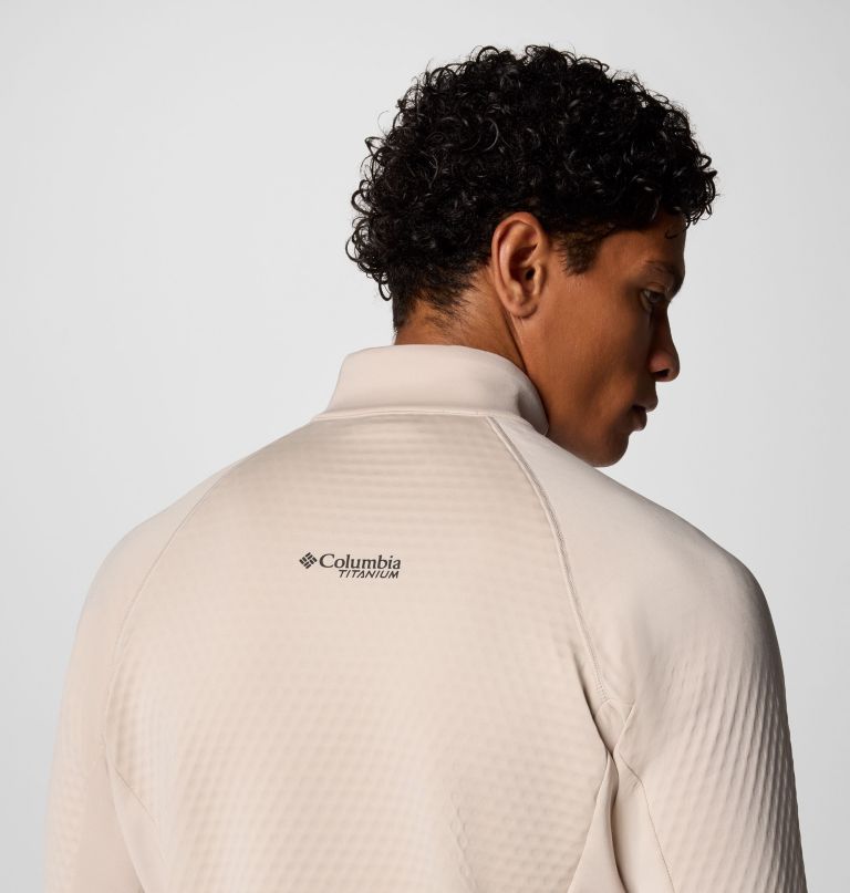 blusa de moletom masculina crystal leaf omni-heat helix com meio zíper