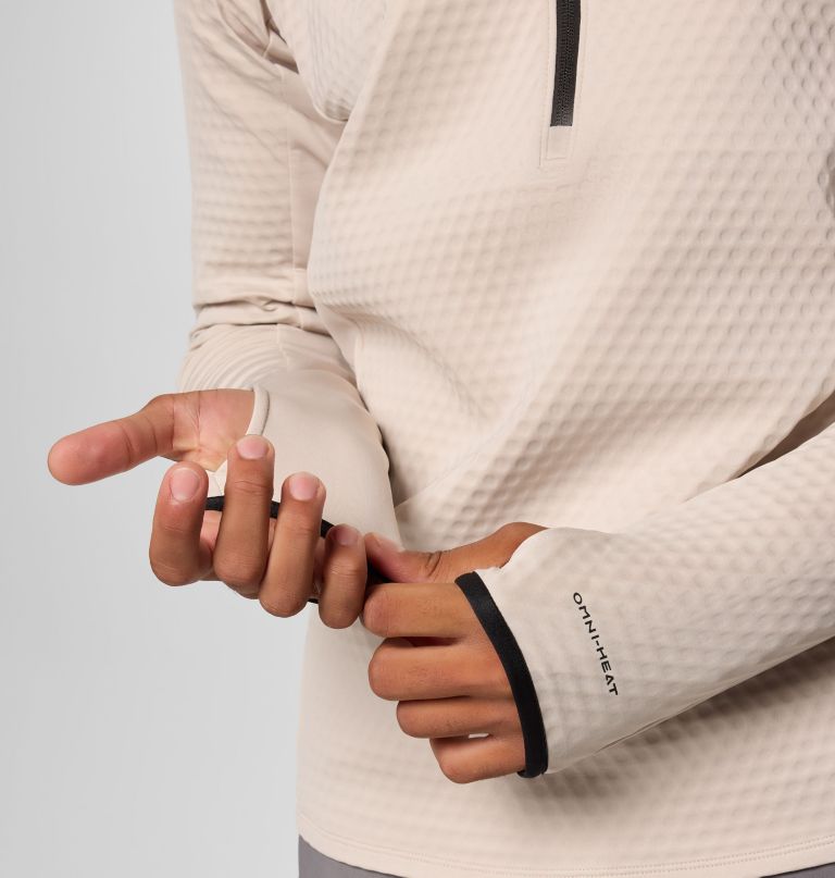 blusa de moletom masculina crystal leaf omni-heat helix com meio zíper