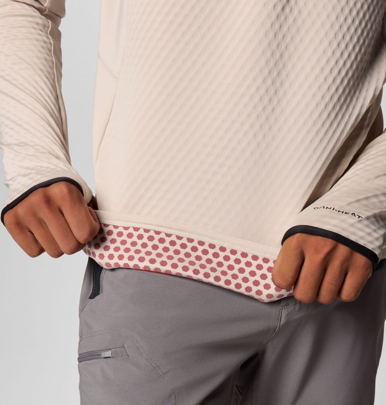 blusa de moletom masculina crystal leaf omni-heat helix com meio zíper