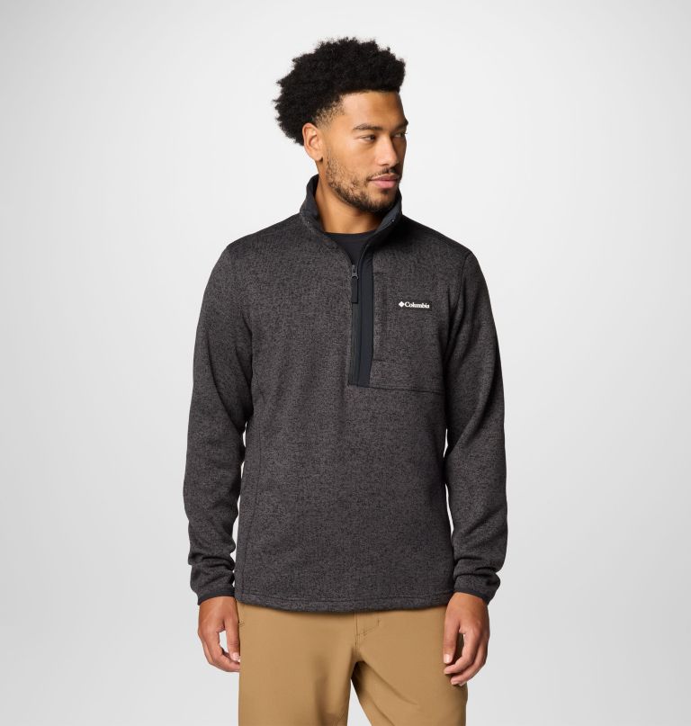 suéter masculino sweater weather com meio zíper