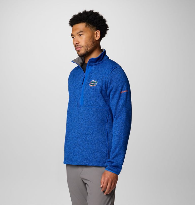 suéter masculino universitário com meio zíper modelo weather - flórida