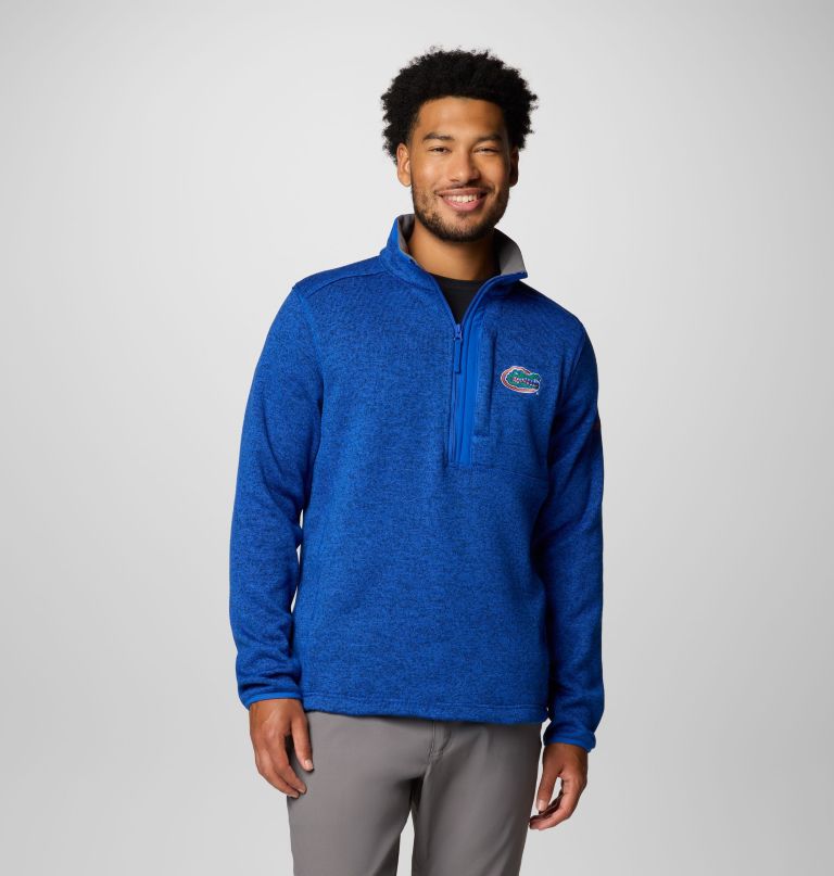 suéter masculino universitário com meio zíper modelo weather - flórida