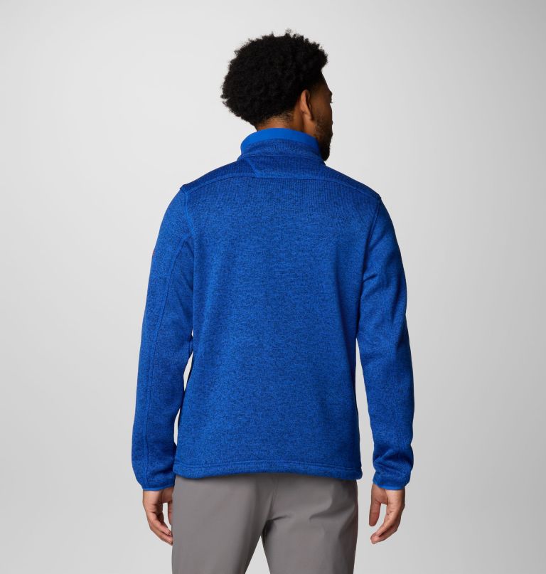 suéter masculino universitário com meio zíper modelo weather - flórida