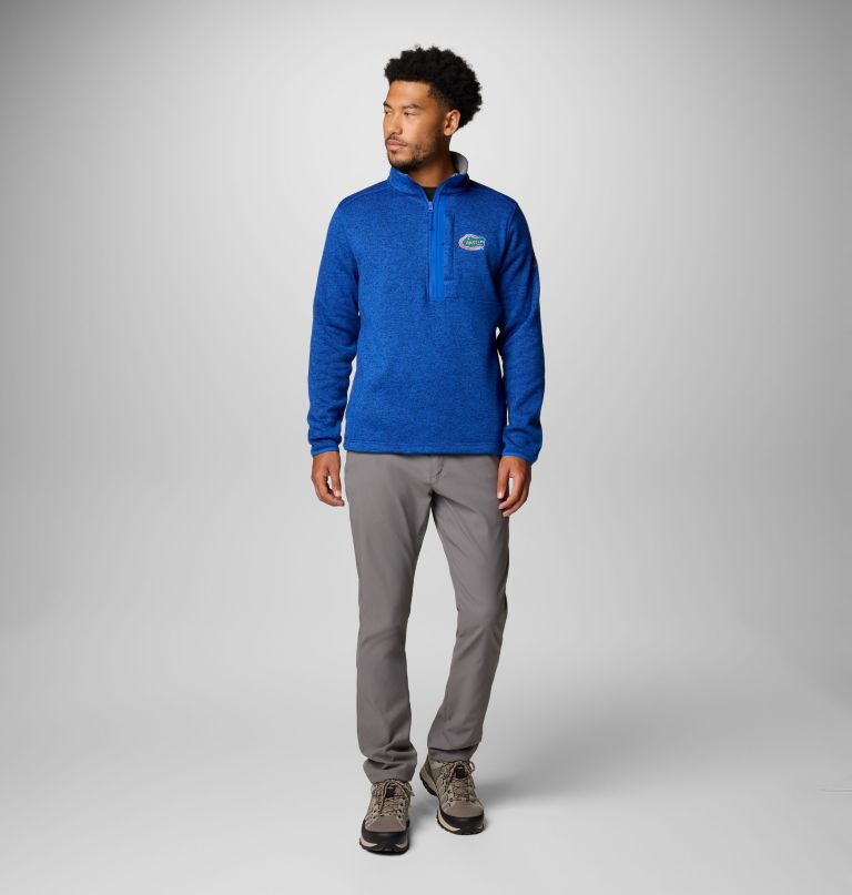 suéter masculino universitário com meio zíper modelo weather - flórida