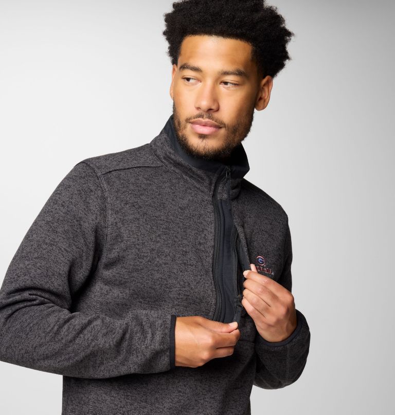 suéter masculino universitário com meio zíper modelo weather - geórgia
