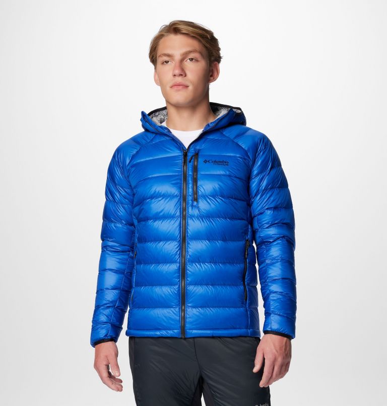 jaqueta masculina arctic crest com capuz e forro de plumas