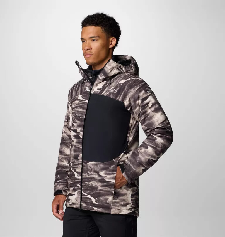 jaqueta masculina winter district iii com estampa