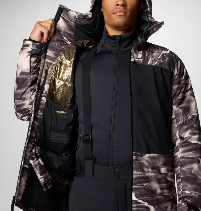 jaqueta masculina winter district iii com estampa