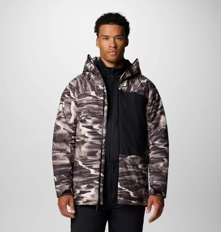 jaqueta masculina winter district iii com estampa
