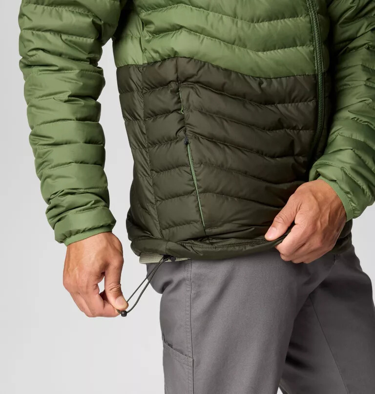 jaqueta com capuz e enchimento de plumas westridge para homens - tamanho alto