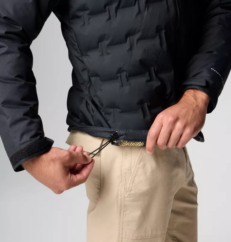 jaqueta com capuz e enchimento de plumas grand trek iii para homens - tamanho alto