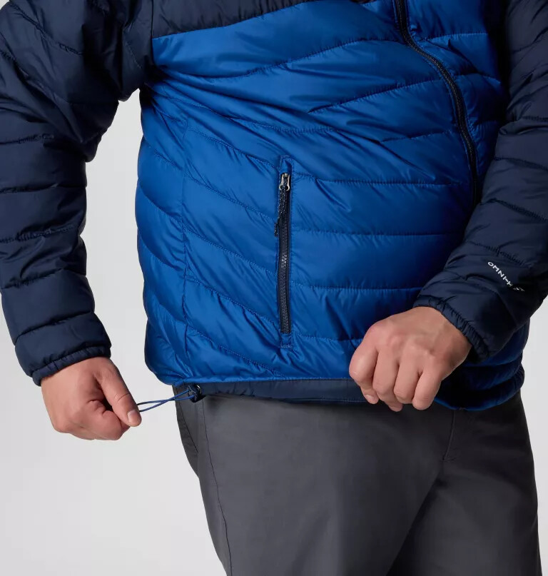 jaqueta com capuz powder lite ii para homem - tamanho grande