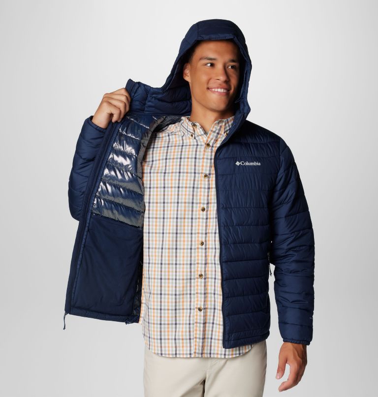 jaqueta com capuz powder lite ii para homens - tamanho alto