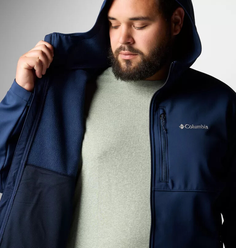 jaqueta softshell com capuz ascender ii masculina - tamanho grande