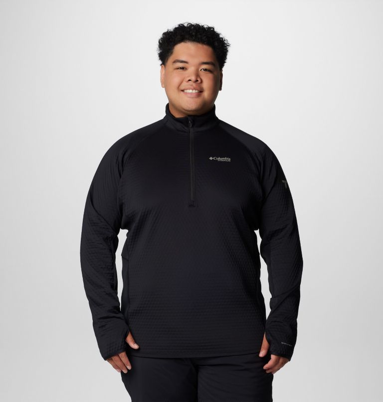blusa masculina crystal leaf omni-heat helix com meio zíper - tamanho grande
