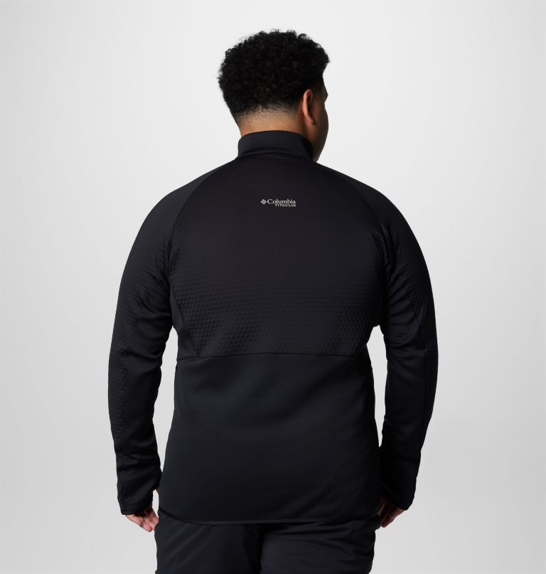 blusa masculina crystal leaf omni-heat helix com meio zíper - tamanho grande