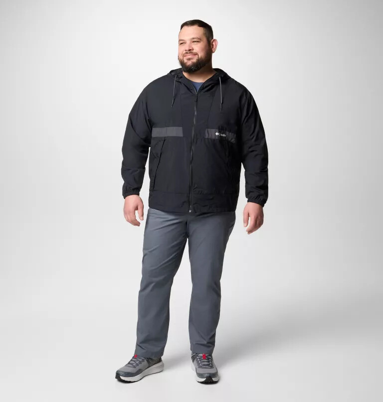 jaqueta corta-vento com capuz spire valley masculina - tamanho grande