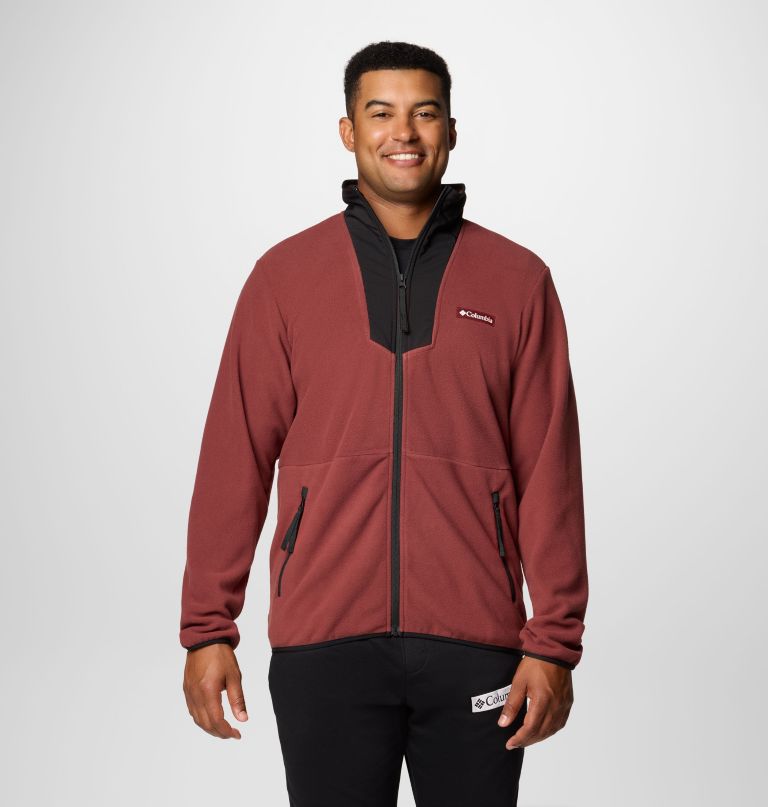 casaco de lã polar masculino sequoia grove com zíper frontal