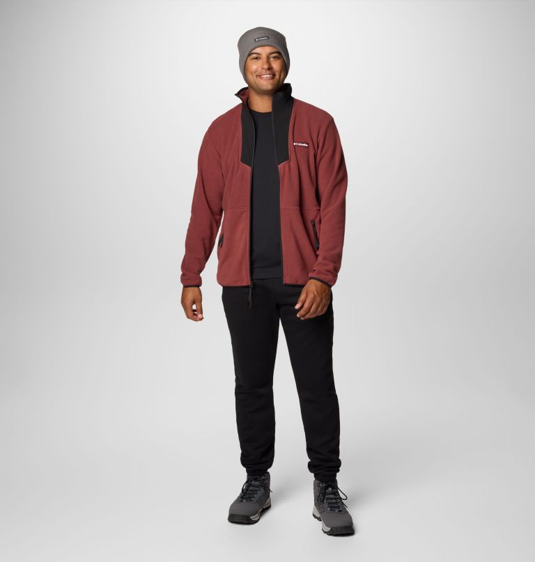 casaco de lã polar masculino sequoia grove com zíper frontal