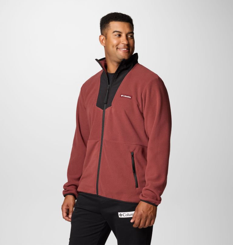casaco de lã polar masculino sequoia grove com zíper frontal