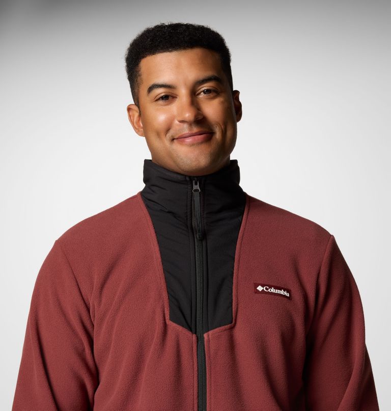 casaco de lã polar masculino sequoia grove com zíper frontal