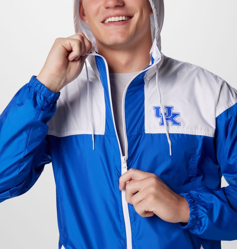 jaqueta corta-vento masculina universitária flash challenger ii - kentucky