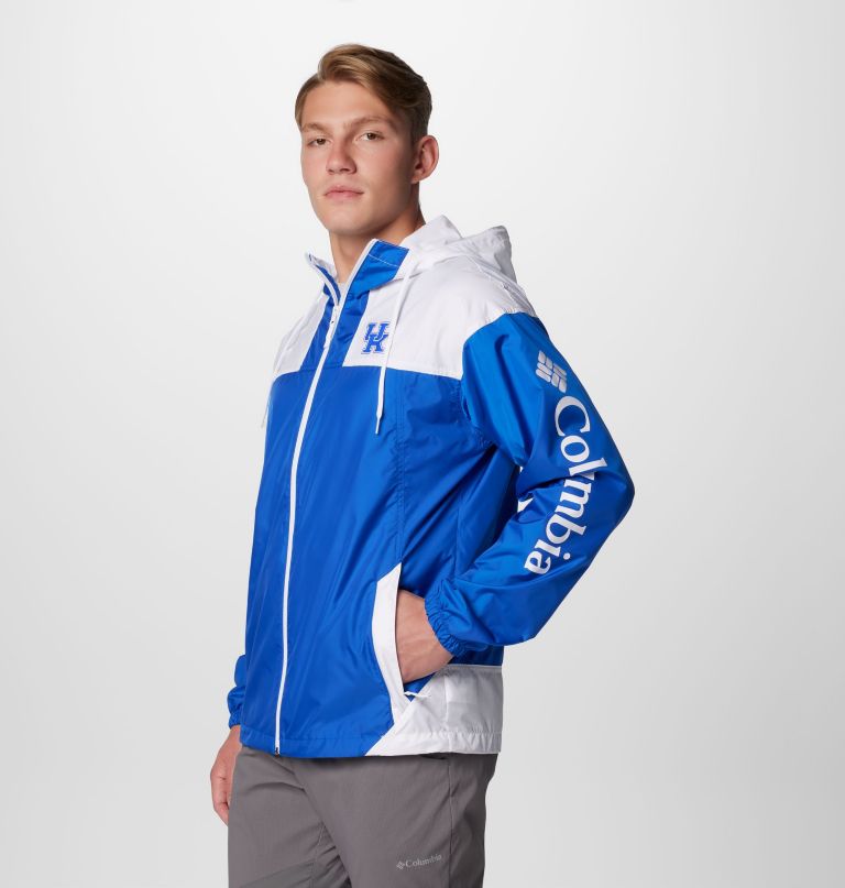 jaqueta corta-vento masculina universitária flash challenger ii - kentucky