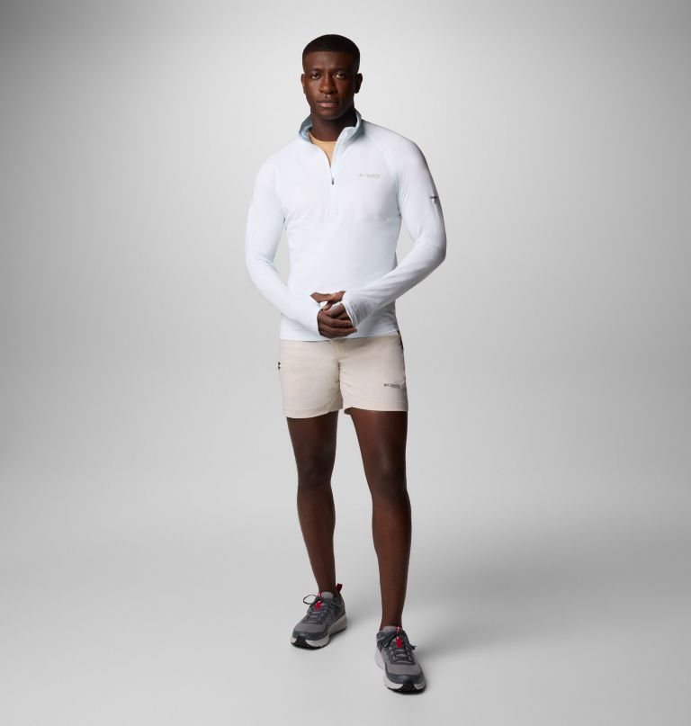 camisa masculina summit valley de manga comprida com meio zíper