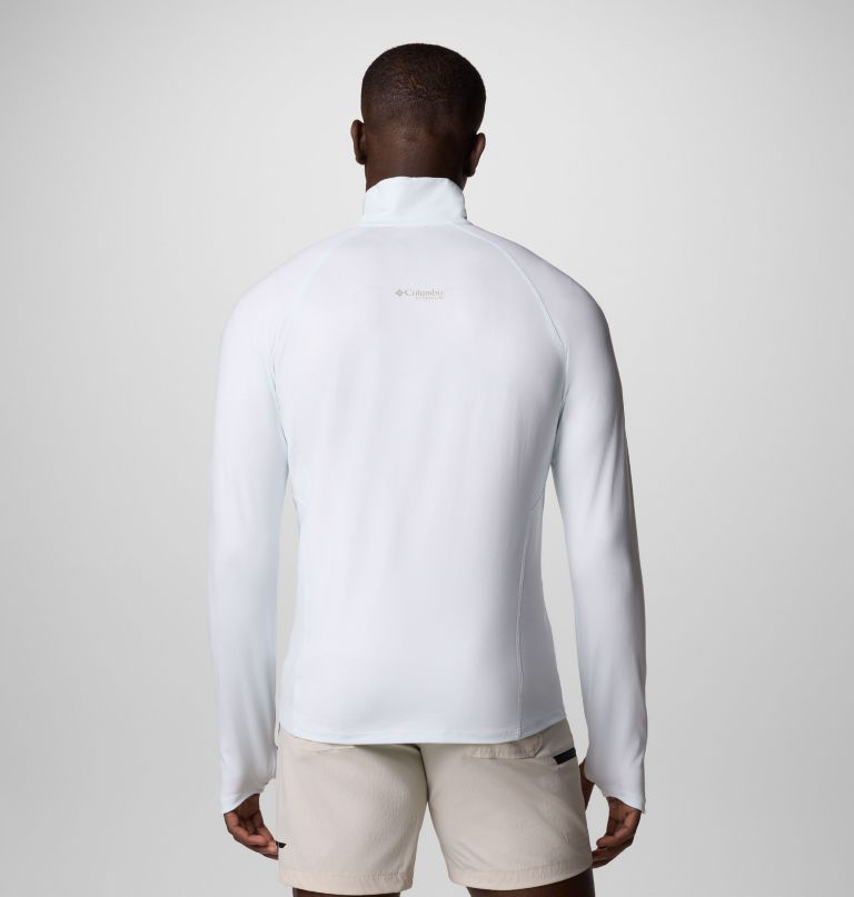 camisa masculina summit valley de manga comprida com meio zíper